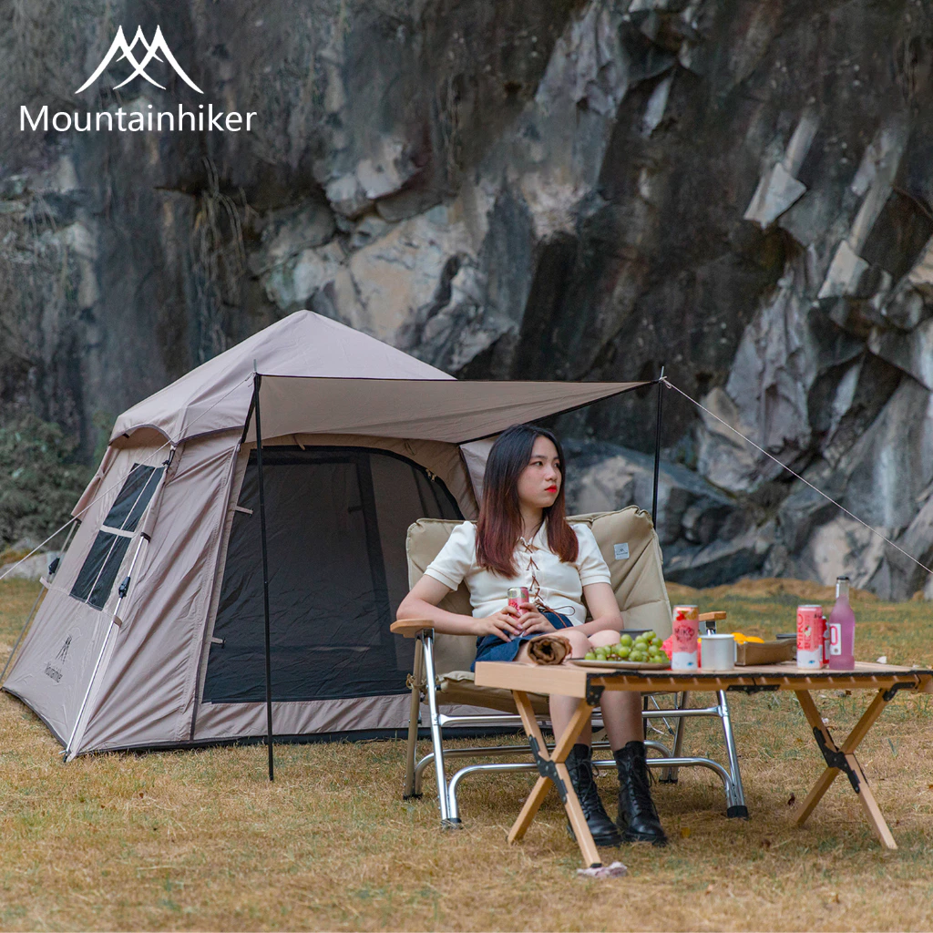 เต็นท์​กางอัตโนมัติ​ MOUNTAINHIKER รุ่นอัตโนมัติ SMALL CAP สีกากี_11
